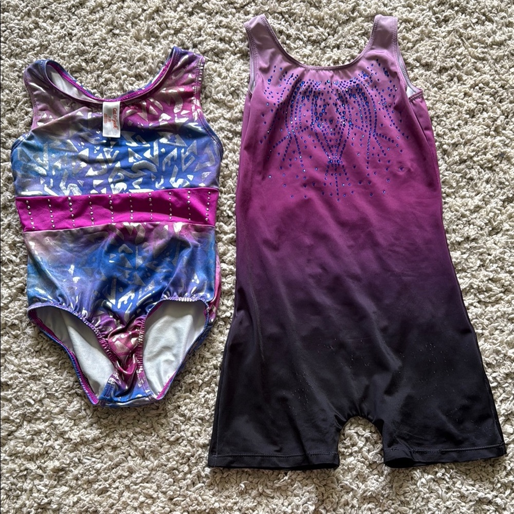 Girls gymnastics leotard (set of 2)